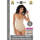 Carlburn #korse Kayma Önleyen 2 Beden Küçülten Iz Yapmayan Lazer Kesim Göğüs Destekli Body Korse - 1 Adet