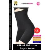 Carlburn #korse Lazer Kesim Iz Göstermez Toparlayıcı Kaymaz Kadın Yüksek Bel Uzun Paçalı Korse - 2 Adet - 2XL/3XL