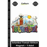 Carlburn #Magnet Hediyelik Eşya Hatıra Mıknatıslı Buzdolabı Süsü Modern İstanbul Temalı Silikon Magnet