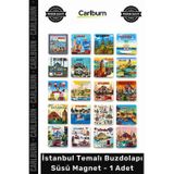 Carlburn #Magnet Hediyelik Turistik Şehir Tasarımı Kaliteli Canlı İstanbul Temalı Buzdolapı Süsü Magnet