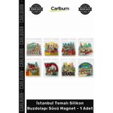 Carlburn #Magnet Kaliteli Turistik Hediyelik Şehir Tasarımlı İstanbul Temalı Silikon Buzdolapı Süsü Magnet