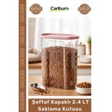 Carlburn #MamaKutusu Kedi Köpek Kuru Mama Saklama Şeffaf Kapaklı Düzenli Pratik 2.4 lt Mama Saklama Kutusu