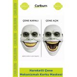 Carlburn #Maske Gerçekçi Ürkütücü Halloween Kostüm Sahne Hareketli Çene Mekanizmalı Yeşil Korku Maskesi