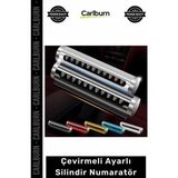 Carlburn Oto Araç Içi Park Telefon Kartı Şık Lüks Çevirmeli Ayarlı Torpido Üstü Silindir Numaratör - Tek Ebat - Çok Renkli