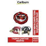 Carlburn Özel Kalın Taşıma Çantalı %100 Bakır Kalın Kablo 1500 Amper Güçlü Oto Akü Takviye Hızlı Şarj Kablosu