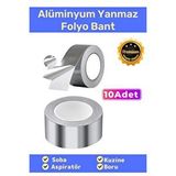 Carlburn Özel Suya Sıcaklığa Dayanıklı Tamir Soba Boru Yama Alüminyum Yanmaz Folyo Bant 44MM 20MT - 10 Adet