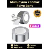 Carlburn Özel Suya Sıcaklığa Dayanıklı Tamir Soba Boru Yama Alüminyum Yanmaz Folyo Bant 45MM - 5mt - 1 Adet