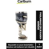 Carlburn Özel Tasarım Dekoratif Şık Hediyelik Sevgili Arkadaş Paslanmaz Çelik Kadeh Bardak 18*7 cm - Renkli