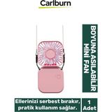 Carlburn Özel Taşınabilir Şarjlı Güçlü Yüksek Kaliteli Sessiz Hava Soğutucu Üflemeli Mini Boyun Vantilatör - Pembe