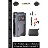 Carlburn Özel Üretim 1000A Jump Starter Powerbank 4'ü 1 Arada Şarjlı Akü Takviye Cihazı ve Hava Kompresörü - Çok Renkli