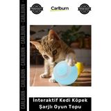 Carlburn Özel Üretim Akıllı Otomatik Hareketli Zıplayan Sessiz Silikon Interaktif Kedi Köpek Şarjlı Oyun Topu - Tek Ebat - Çok Renkli