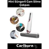 Carlburn Özel Üretim Asma Delikli Taşınabilir Mini Tezgah Banyo Mutfak Lavabo Süngerli Cam Silme Çekpas - Beyaz