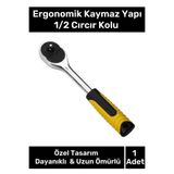Carlburn Özel Üretim Ayarlanabilir Dayanıklı Paslanmaya Karşı Koruma Ergonomik Kaymaz Yapı 1/2 Cırcır Kolu