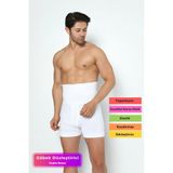 Carlburn Özel Üretim Basen Toparlayıcı Sıkılaştırıcı Göbek Düzleştirici Bel Erkek Duble Boxer Korse - XL - Beyaz