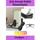Carlburn Özel Üretim Bilgisayar Notebook Şarj Kablosu Mutfak Çok Amaçlı Kablo Sarma Düzenleyici 4 Adet