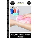 Carlburn Özel Üretim Çift Taraflı Vücut Peeling Masaj Fırçası Yumuşak Lifli Süngerli Silikon Banyo Kesesi - Tek Ebat