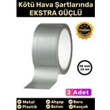Carlburn Özel Üretim Çok Amaçlı Su Geçirmez Sızdırmaz Güçlü Dayanıklı Izolasyon Gri Tamir Bandı 48 mm 2X10 mt