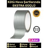 Carlburn Özel Üretim Çok Amaçlı Su Geçirmez Sızdırmaz Güçlü Dayanıklı Izolasyon Gri Tamir Bandı 48 mm 3X10 mt