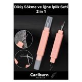 Carlburn Özel Üretim Çok Fonksiyonlu Ergonomik Tasarım Pratik Hızlı Dikiş Sökme ve Iğne Iplik Seti 2 In 1