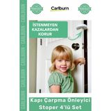 Carlburn Özel Üretim Dayanıklı Köpük Parmak Sıkışması Önleyici Kapı Çarpma Önleyici Stoper 4'lü Set - Tek Ebat - 0 - Siyah - 1 Adet