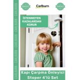 Carlburn Özel Üretim Dayanıklı Köpük Parmak Sıkışması Önleyici Kapı Çarpma Önleyici Stoper 4'lü Set