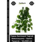Carlburn Özel Üretim Duvar Bahçe Balkon Çit Yapay Sarmaşık Yaprak Dekorasyonu Sarkıt Tasarım 12x300 cm