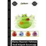 Carlburn Özel Üretim Eğitici Zeka Geliştirici Interaktif Hacıyatmaz Mama Hazneli Yatmaz Kedi Köpek Oyuncağı - Tek Ebat - Çok Renkli