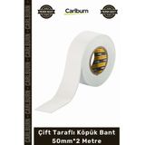 Carlburn Özel Üretim Endüstriyel Güçlü Yapışkanlı Montaj Bandı Kalın Çift Taraflı Köpük Bant 50mm*2 Metre