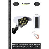 Carlburn Özel Üretim IP65 Su Geçirmez Güvenlik Kamera Görünümlü Solar Hareket Sensörlü Dış Mekan LED Lamba