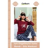 Carlburn Özel Üretim Işık Engelleyici Yumuşak Dokulu Rahat Dinlenme Lastikli Hafif Uyku Bandı Göz Maskesi