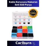 Carlburn Özel Üretim Isıya Dayanıklı Renkli Telefon Şarj Yalıtım Amaçlı Kablo Koruyucu Makaron Seti 560 Parça