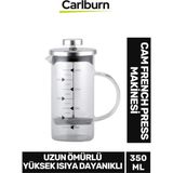 Carlburn Özel Üretim Isıyı Uzun Süre Koruyan Süzgeçli Bitki Çayı Demliği Filtre Kahve French Press 350 ml