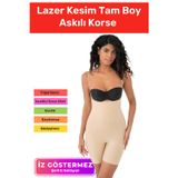 Carlburn Özel Üretim İz Bırakmayan Kaymayan Toparlayıcı Sıkılaştırıcı Kadın Lazer Kesim Tam Boy Askılı Korse