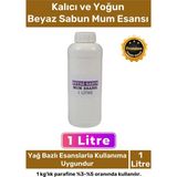 Carlburn Özel Üretim Kalıcı Yoğun Yağ Bazlı Tüm Ürünlerle Kullanıma Uygun Hamam Beyaz Sabun Mum Esansı 1 LT