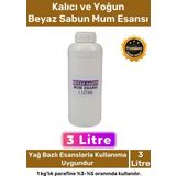 Carlburn Özel Üretim Kalıcı Yoğun Yağ Bazlı Tüm Ürünlerle Kullanıma Uygun Hamam Beyaz Sabun Mum Esansı 3 LT