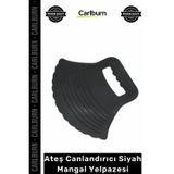 Carlburn Özel Üretim Kaliteli Plastik Ergonomik Saplı Barbekü Kömür Ateş Canlandırıcı Siyah Mangal Yelpazesi