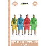Carlburn Özel Üretim Kapüşonlu Çıtçıtlı Pratik Şeffaf Kaliteli Acil Durum Konser Miting Naylon Cep Yağmurluk - 1 Adet