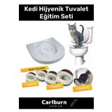 Carlburn Özel Üretim Klozet Alıştırma Kapağı Kum Kabı Wc Yavru Yetişkin Kedi Hijyenik Tuvalet Eğitim Seti