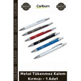 Carlburn Özel Üretim Kurumsal Promosyon Lüks Ofis Hediyelik Tasarım Baskılı Metal Tükenmez Kalem Kırmızı