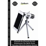 Carlburn Özel Üretim Lens Iphone5/5s/ıphone4/4s Alüminyum 14X Optik Zoom Yakından Görüntü Çekme Dürbün - Tek Ebat