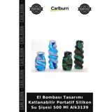 Carlburn Özel Üretim Matara El Bombası Tasarımı Katlanabilir Portatif Silikon Su Şişesi 500 ml ALK3139
