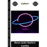 Carlburn Özel Üretim Modern Estetik Tasarım Pil USB Çalışan Dekoratif Hediye Gece Neon Işıklı Satürn Lamba