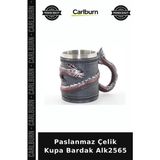 Carlburn Özel Üretim Mutfak Kamp Metal Ofis Dayanıklı Pratik Modern Paslanmaz Çelik Kupa Bardak ALK2565 - Renkli