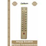 Carlburn Özel Üretim Naturel Duvar Tipi 15cm Küçük Boy Ahşap Oda Sıcaklığı Sıcaklık Ölçümü Termometresi