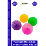 Carlburn Özel Üretim Parmak Yüzük Geçmeli Elden Kaymayan Yumuşak Plastik Masaj Kedi Köpek Yıkama Fırçası