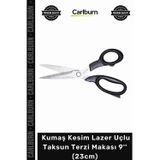 Carlburn Özel Üretim Profesyonel Kumaş Kesim Lazer Uçlu Çelik Ağızlı Sağlam Taksun Terzi Makası 9'' 23cm