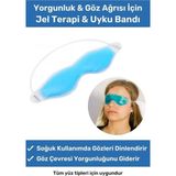 Carlburn Özel Üretim Soğuk Sıcak Uygulama Göz Terapi Bandı Işık Önleyici Göz Dinlendirme Jel Uyku Bandı