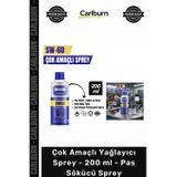 Carlburn Özel Üretim SW60 Endüstriyel Çok Amaçlı Yağlayıcı Sprey 200 ml Pas Sökücü Profesyonel Sprey