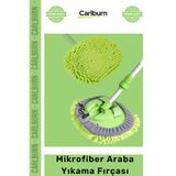 Carlburn Özel Üretim Teleskopik Saplı Çizmez Uzayan Profesyonel Yedek Bezli Mikrofiber Araba Yıkama Fırçası