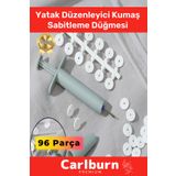 Carlburn Özel Üretim Yorgan Kılıfı Çarşaf Tutucu Sabitleyici Yatak Düzenleyici Kumaş Sabitleme Düğme 96 Adet